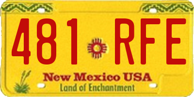 NM license plate 481RFE