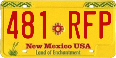 NM license plate 481RFP
