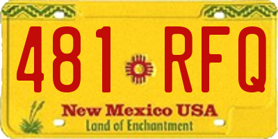 NM license plate 481RFQ