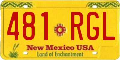 NM license plate 481RGL