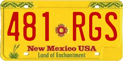 NM license plate 481RGS