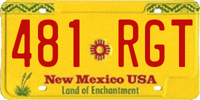 NM license plate 481RGT