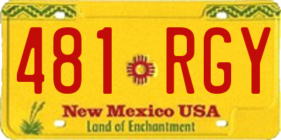 NM license plate 481RGY