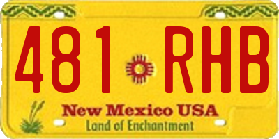 NM license plate 481RHB