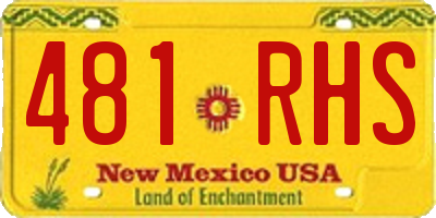 NM license plate 481RHS