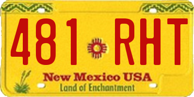 NM license plate 481RHT