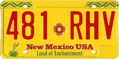 NM license plate 481RHV