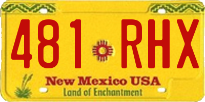 NM license plate 481RHX