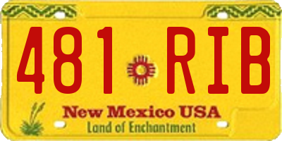 NM license plate 481RIB