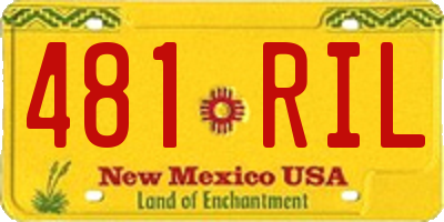 NM license plate 481RIL