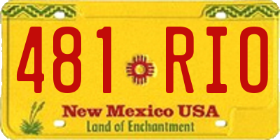NM license plate 481RIO
