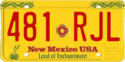 NM license plate 481RJL