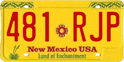 NM license plate 481RJP