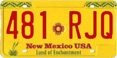 NM license plate 481RJQ