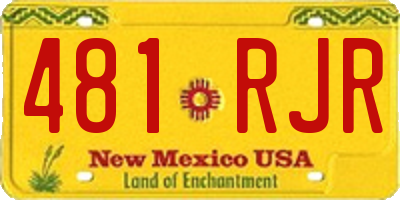 NM license plate 481RJR