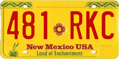 NM license plate 481RKC