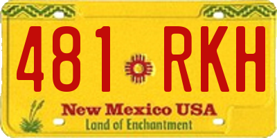 NM license plate 481RKH