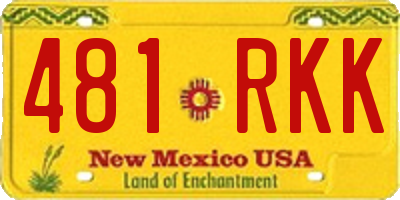 NM license plate 481RKK