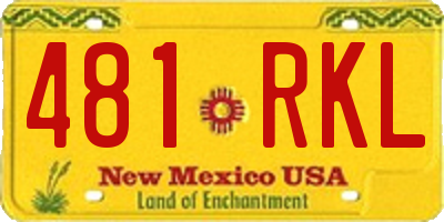 NM license plate 481RKL