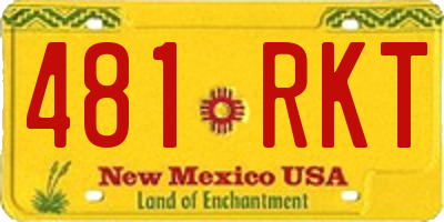 NM license plate 481RKT