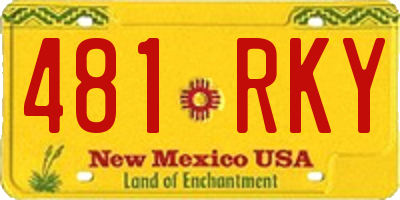NM license plate 481RKY