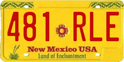 NM license plate 481RLE