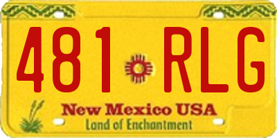 NM license plate 481RLG