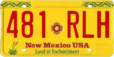 NM license plate 481RLH