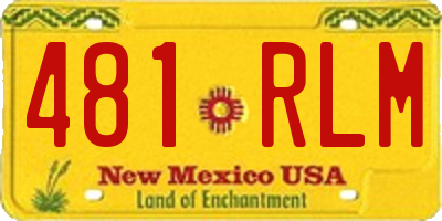 NM license plate 481RLM