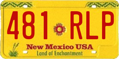 NM license plate 481RLP