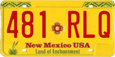 NM license plate 481RLQ