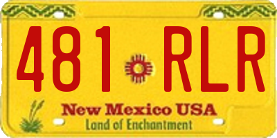 NM license plate 481RLR