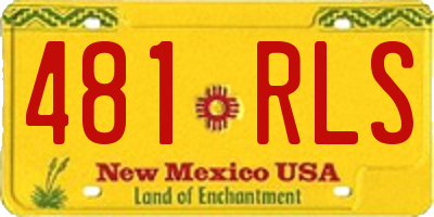 NM license plate 481RLS