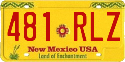 NM license plate 481RLZ