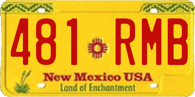 NM license plate 481RMB