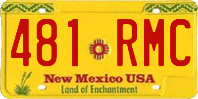 NM license plate 481RMC