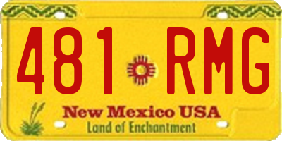 NM license plate 481RMG