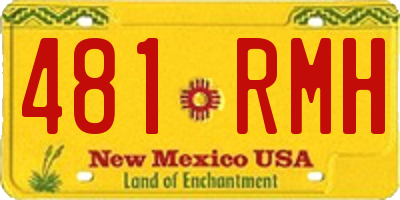 NM license plate 481RMH