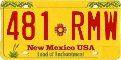 NM license plate 481RMW