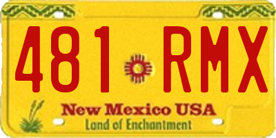 NM license plate 481RMX