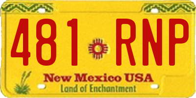 NM license plate 481RNP