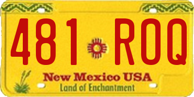 NM license plate 481ROQ