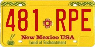 NM license plate 481RPE