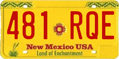 NM license plate 481RQE