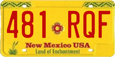 NM license plate 481RQF