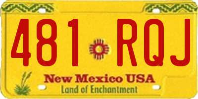 NM license plate 481RQJ