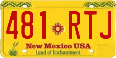 NM license plate 481RTJ