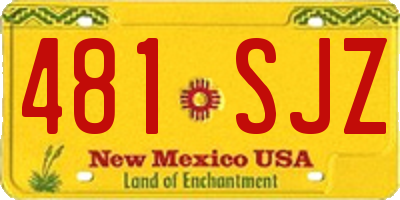 NM license plate 481SJZ