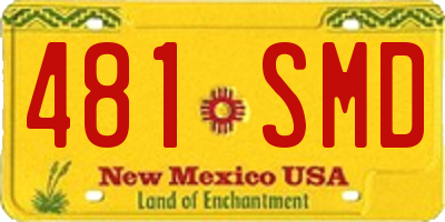 NM license plate 481SMD
