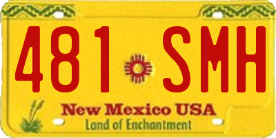 NM license plate 481SMH